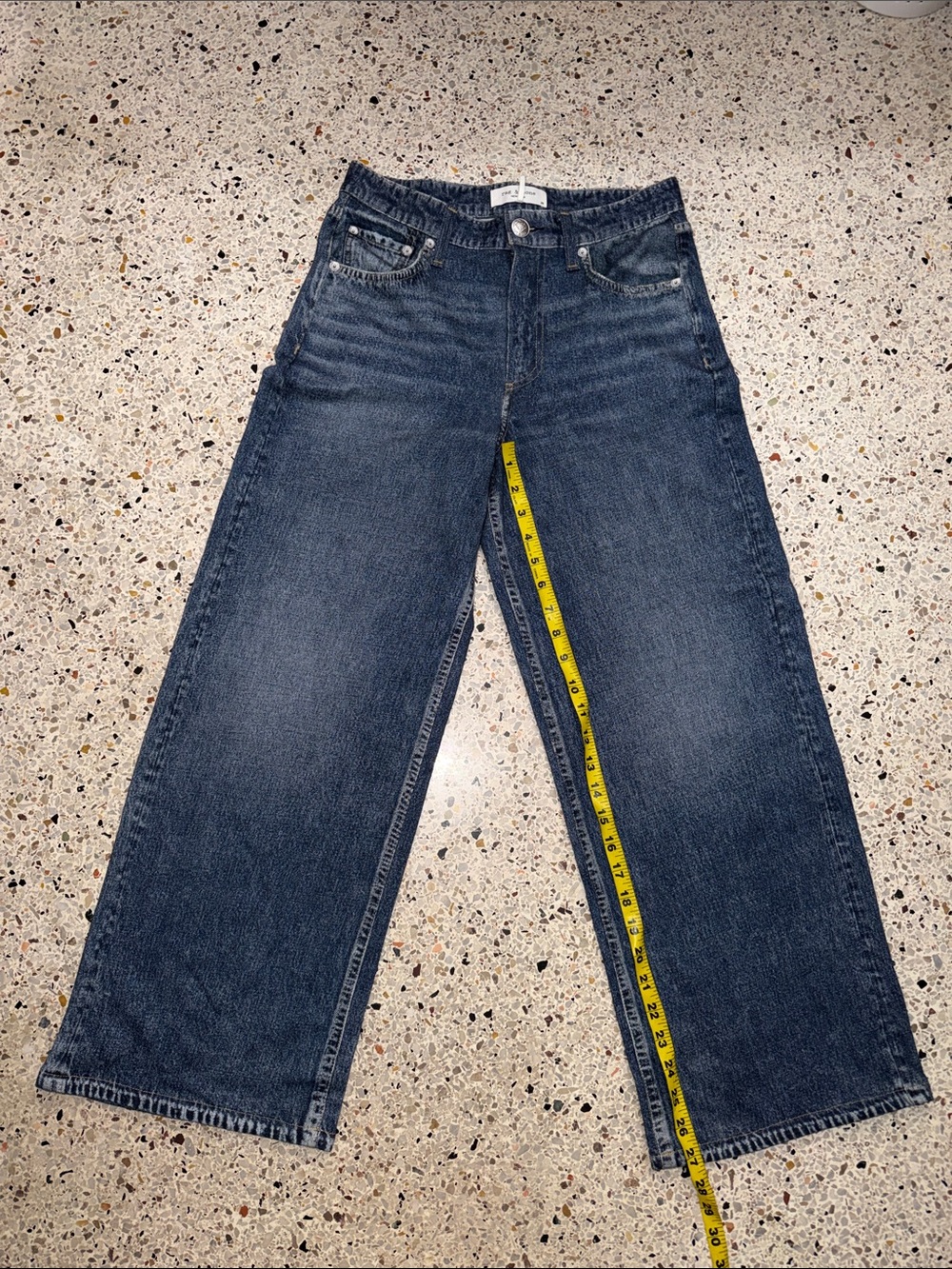 Rag & Bone Miramar soft jeans zipper front pocketless back 25 - Picture 3 of 8
